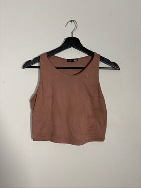 Fashion Nova Brown Crop Tank Top